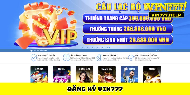 đăng ký Vin777