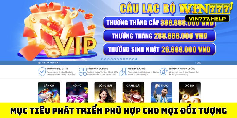 Mục tiêu phát triển phù hợp cho mọi đối tượng