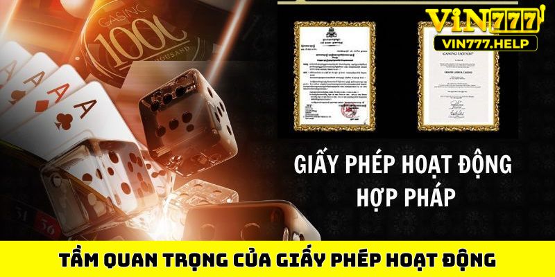 Tầm quan trọng của giấy phép hoạt động